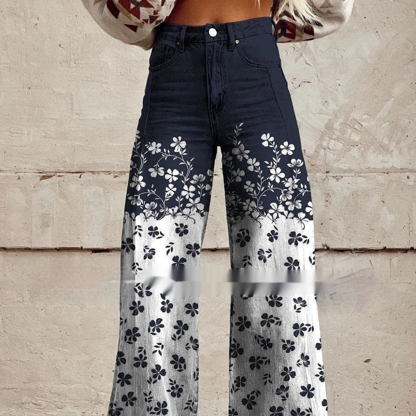 Plus Size Women's Casual Thin Imitation Jeans