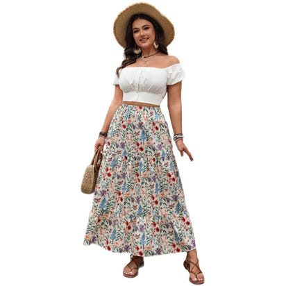 Women's Fashionable Personalized Floral Pastoral Skirt