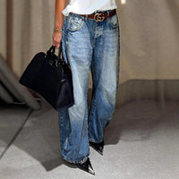 Wide Leg Jeans Stretch Fashion Casual