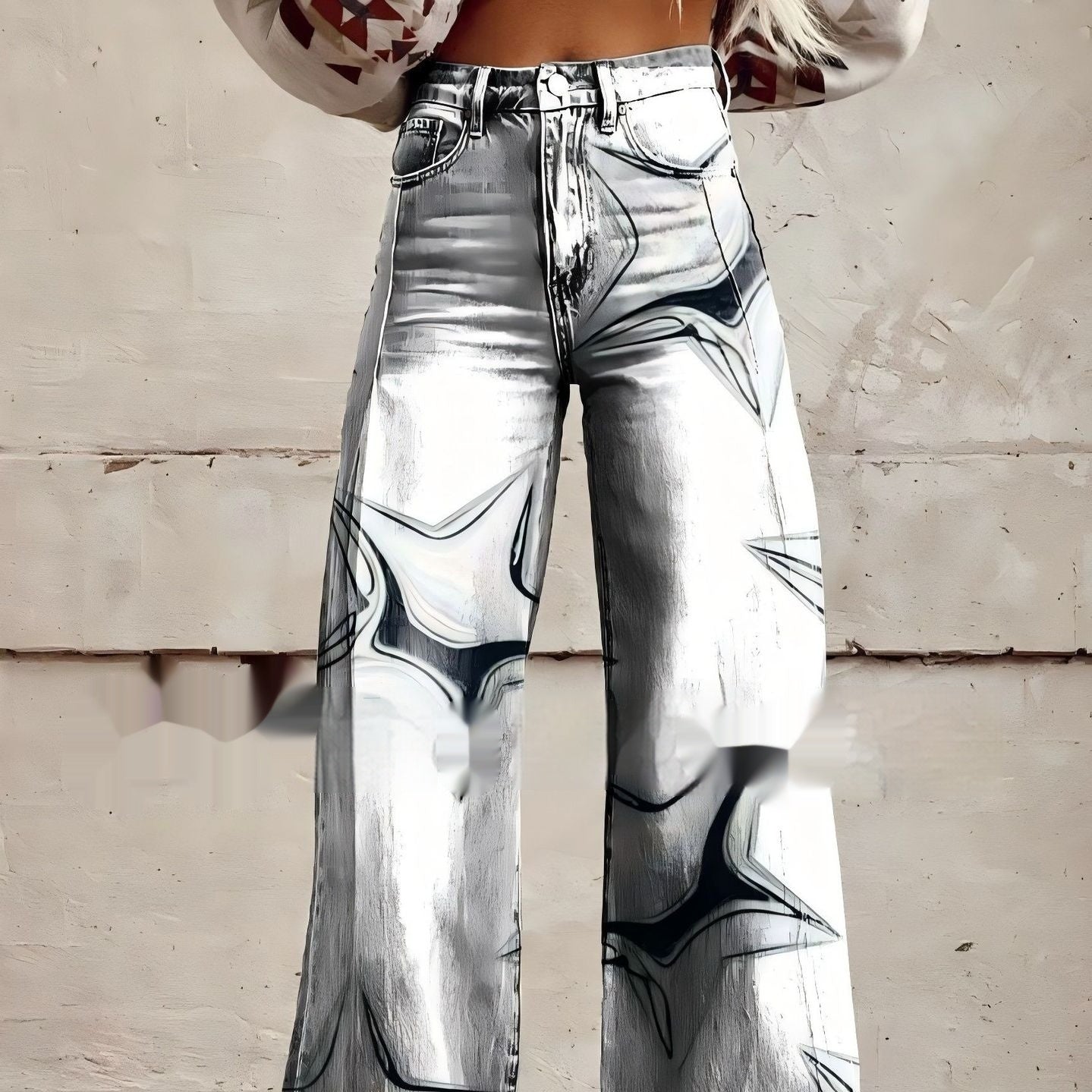 Plus Size Women's Casual Thin Imitation Jeans