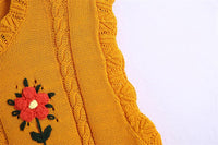 Women's Flower Embroidered Knit Tank Top