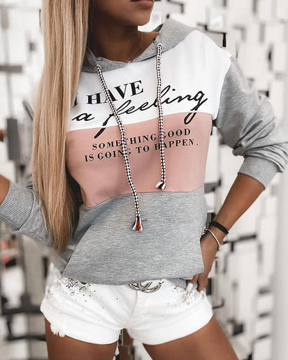 Women's Long-Sleeved Sweater Hoodie Top