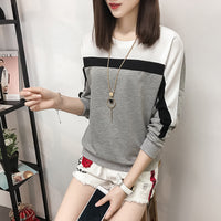 Women's color matching loose sweater