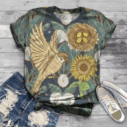 3D Digital Printing Loose Sports And Leisure Short Sleeve T-shirt