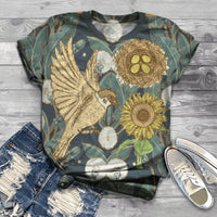 3D Digital Printing Loose Sports And Leisure Short Sleeve T-shirt