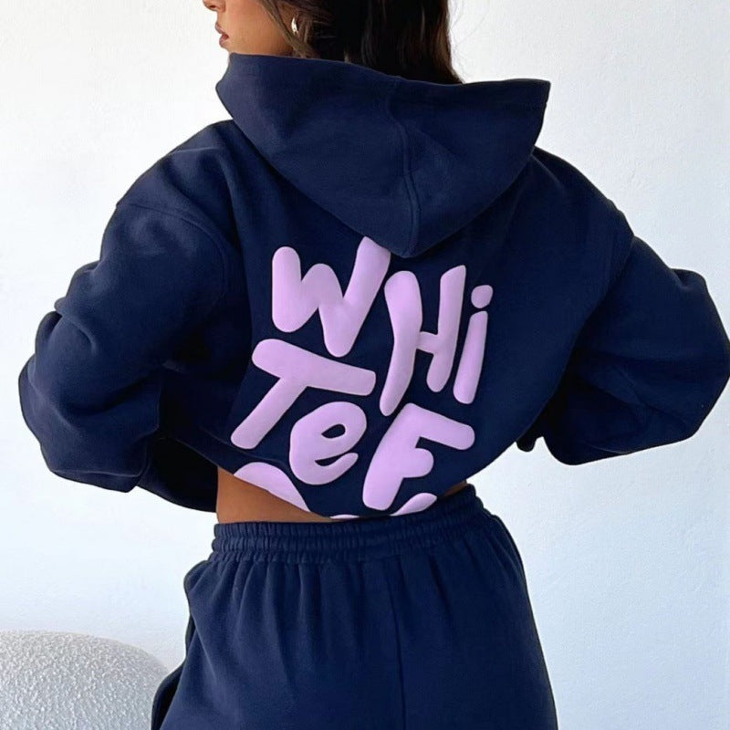 New ladies' spring, autumn and winter hoodie with long sleeves, pullover and hood