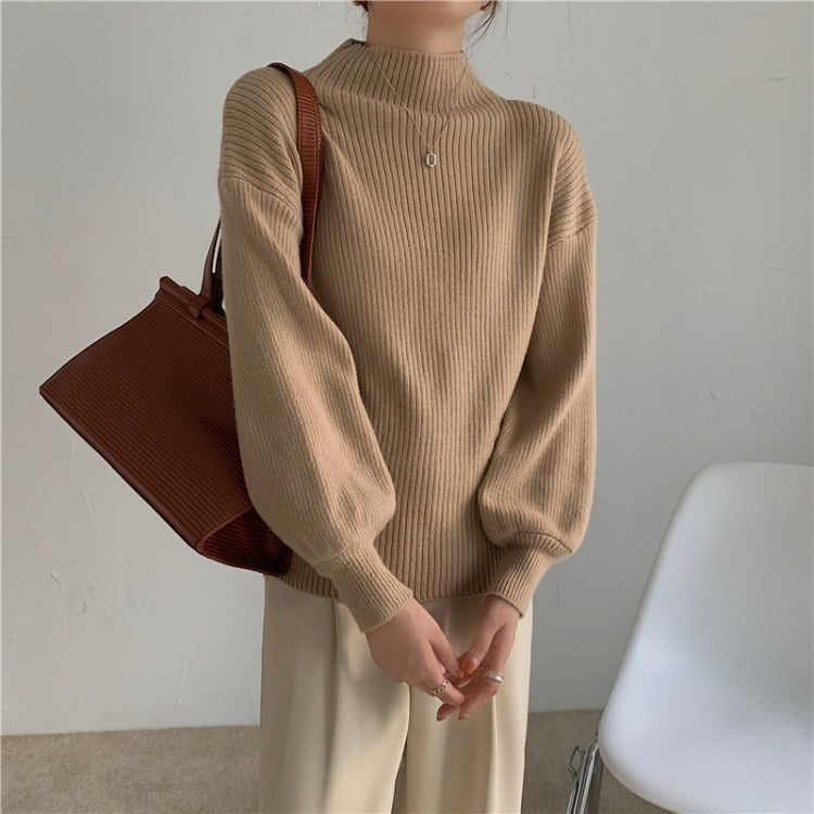 Apricot Long Sleeve Pullover For Women