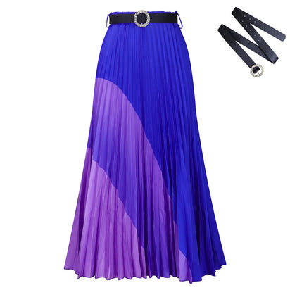 New Fashion Elastic Pleated Skirt Plus Size Foreign Trade A- Line Skirt