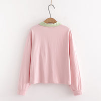 Irregular long sleeve T-shirt women