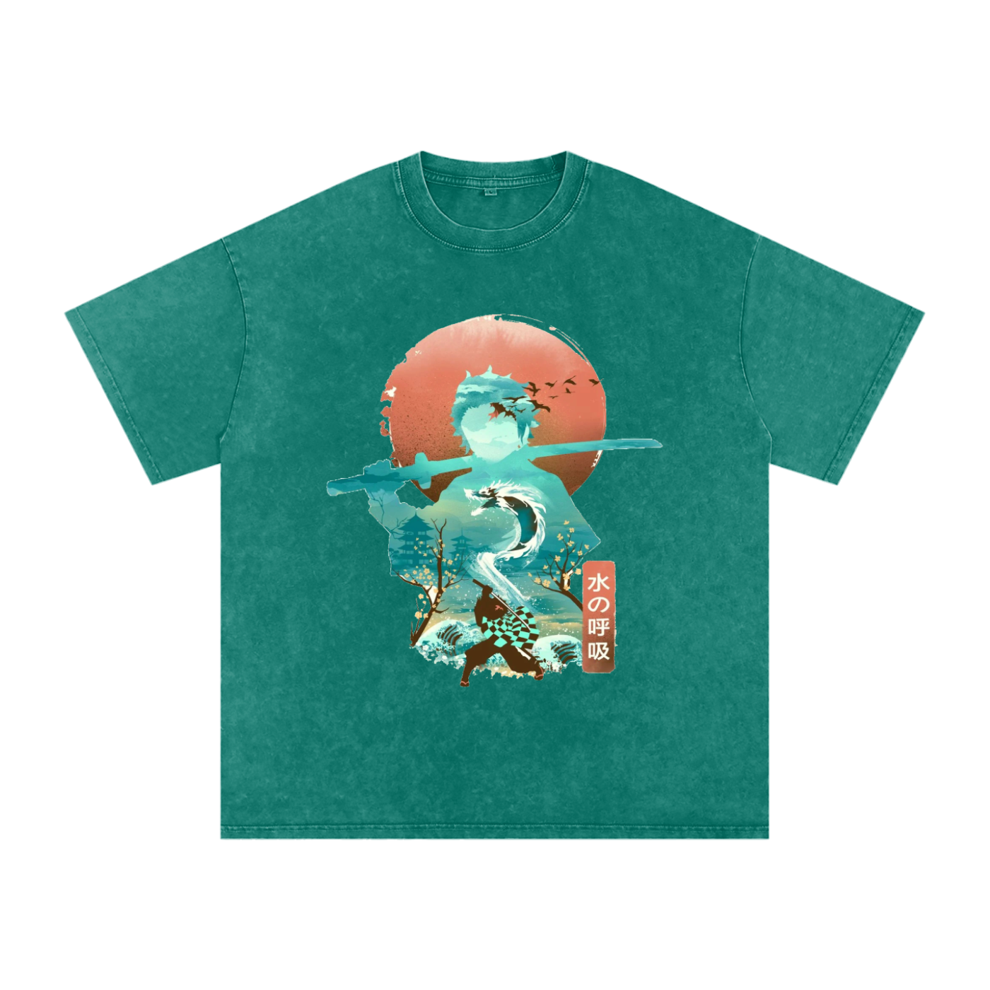 Snow Washed Oversized Cotton T-Shirt