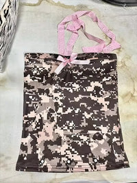 Bow Lace Trim Printed Sleeveless Tank Top