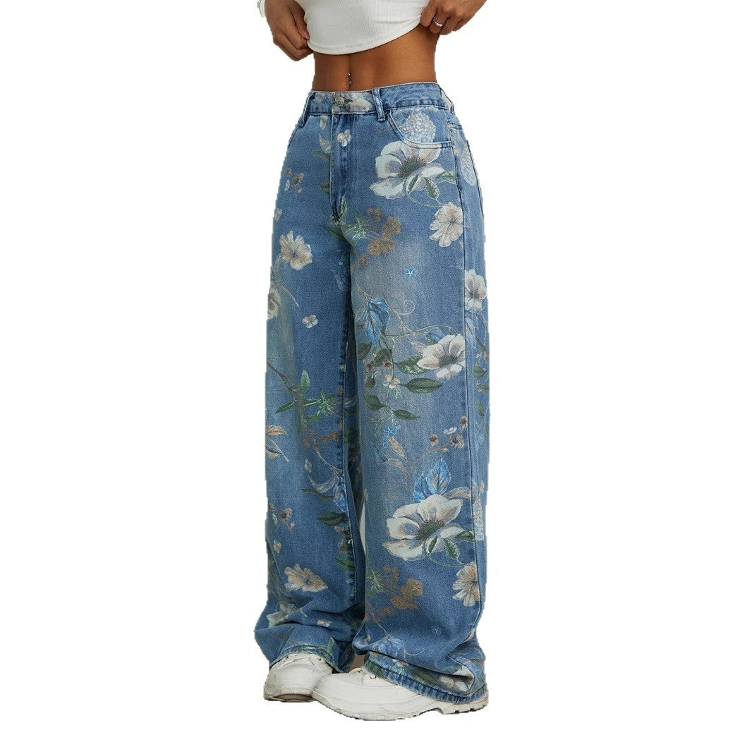 Street Trend Loose Straight Leg Wide Leg Pants