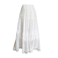 Design Embroidered White Lace Skirt
