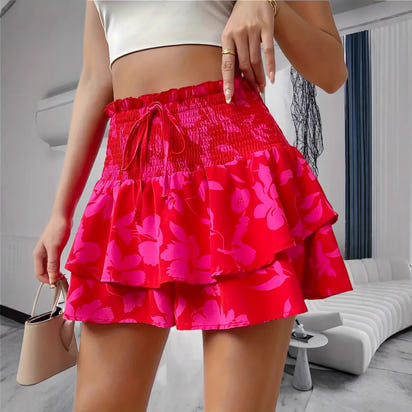 Women's All-match Casual Bohemian Dress Printed Short Skirt