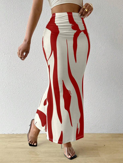 European And American Zebra Pattern Slimming Dress