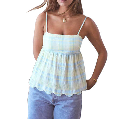 Women's Holiday Lace Sling Small Tank Top Top