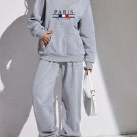 Printed hoodie set, casual and comfortable women's hoodie, autumn long-sleeved hoodie