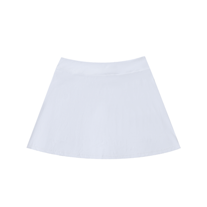 High-Waist Pocketed A-Line Skirt