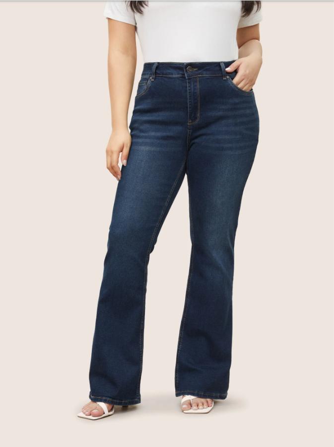 New retro plus-size women's jeans