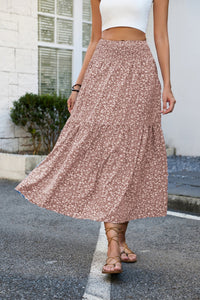 Floral Slim-fitting High Waist Skirt For Women