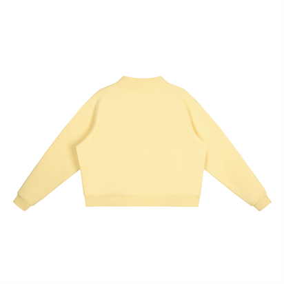 Essential Fleece Mock-Neck Crew Sweatshirt