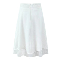 Summer new design sense mesh splicing hollow lace lace holiday style skirt skirt