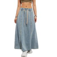 Retro High Waist Slimming Loose Denim Skirt
