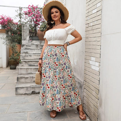 Women's Fashionable Personalized Floral Pastoral Skirt