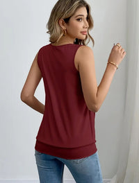 Sequin Decor Ruched Tank Top