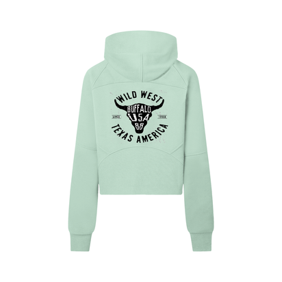 Cropped Half-Zip Hoodie