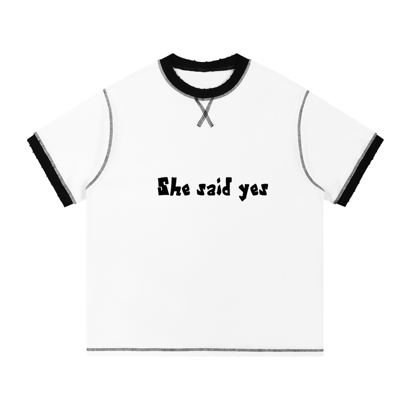 Contrast-Stitched Cotton T-Shirt