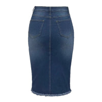 High Waist Slimming Office Lady Skirt Mid-length A- Line Sheath Skirt