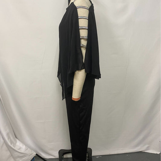 Solid color irregular off-the-shoulder one-piece flared pants for women's clothing