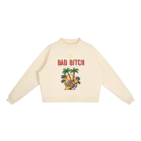 Essential Fleece Mock-Neck Crew Sweatshirt