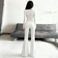 Design Breasted Access Control Waist Slimming And Hip Lifting Denim Trousers