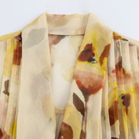 Women's Lapel Long Sleeve Loose Print Shirt