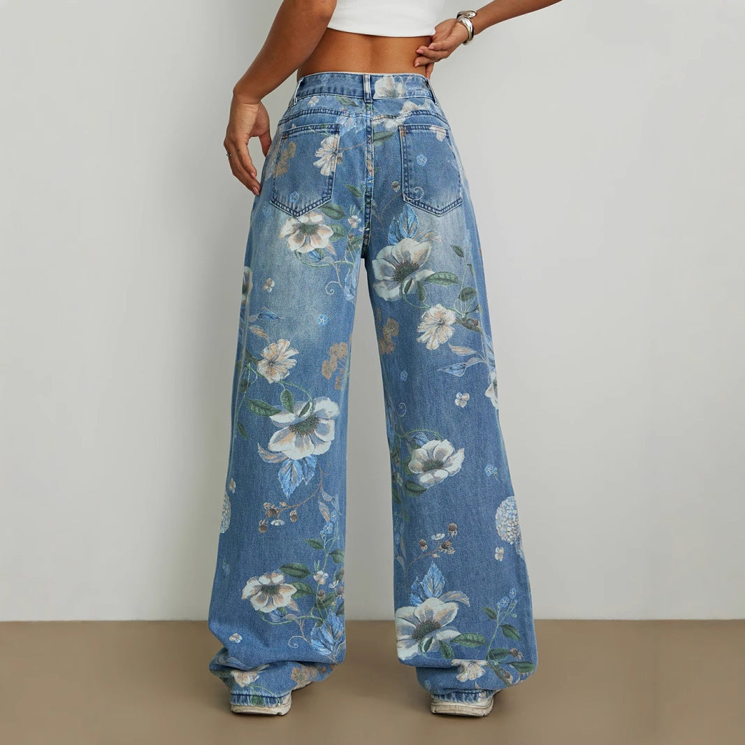 Street Trend Loose Straight Leg Wide Leg Pants