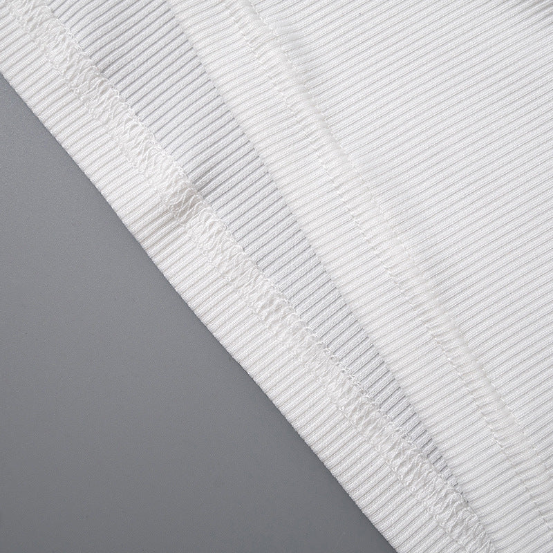 New Letter Printing Skinny Short Tank Top Sleeveless T-shirt Women